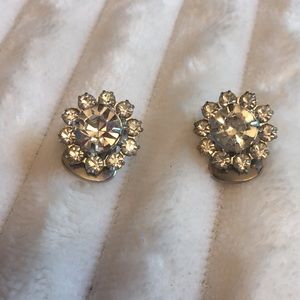 Small Vintage Rhinestone Earrings